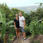 Liana and Alex Borishkevich stand atop a mountain in Koh Samui, Thailand. Courtesy Liana and Alex Borishkevich