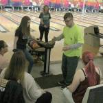 Thomas Jefferson High School girls bowling assistant coach Marty Lee gives the Raiders pointers on technique at practice Wednesday. After two-consecutive trips to state the past two seasons and one trip to nationals this spring, coach Joseph Townsend said his teams expectations are high. JESSICA KELLER, the Mirror