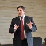 Mayor Jim Ferrell talks about the importance of new mental health facility that opened in Federal Way this month during an open house on Dec. 14. Heidi Sanders, the Mirror