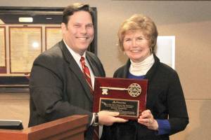 Jeanne Burbidge recieves Key to the City