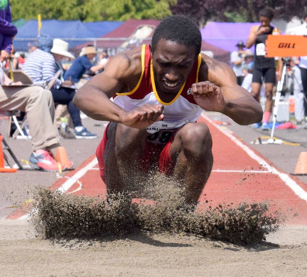 Thomas Jefferson High Schools Jeremiah Duckworth got fourth place in the boys triple jump at the state meet. RACHEL CIAMPI, the Mirror