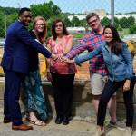 Last spring, Sarah Smith (second from left) traveled to Tennessee to meet with other Brand New Congress candidates including Alexandria Ocasio-Cortez (right). Photo courtesy Brand New Congress