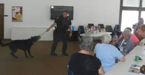 Members of GFWC Sokico Womens Club held a Bunco fundraiser and membership event July 21 Pantera Lago Clubhouse in Kent to raise money for a Federal Way K-9 cop. Sokico members provided food, beverages, prizes and a GFWC program with visual poster boards for 25 guests - plus special guest and speaker Officer Kyle Buchanan of the Federal Way Police Department and his K-9 officer Kaiser. Kaiser was the hit of the event with his favorite toy ball on a leather tether, as he paced around the room for all to pet and play. Officer Buchanan displayed some training techniques with Kaiser and answered many questions from the guests. The funds raised will purchase a new Storm Patrol swat vest for the newest K-9 officer on the Federal Way Police Department, Vader, who recently turned 2 years old and is ready to be fitted for his new vest. To date, the club has raised $1,200 toward the purchase of Vaders vest. Donations are welcome. Contact Linda Butcher at 253-927-6636 or ibslinda@comcast.net.                                Storm patrol: Members of GFWC Sokico Womens Club held a Bunco fundraiser and membership event July 21 at Pantera Lago Clubhouse in Kent.Sokico members provided food, beverages, prizes and a GFWC program with visual poster boards, for 25 guests plus special guest and speaker, Officer Kyle Buchanan of the Federal Way Police Department and his K9 officer Kaiser. Kaiser was the hit of the event with his favorite toy ball on a leather tether, as he paced around the room for all to pet and play. Officer Buchanan displayed some training techniques with Kaiser and answered many questions from the interested and entertained guests. Then it was on to the business of playing Bunco, and awarding the winning prizes. Door prizes were also given to the lucky names drawn. The funds raised will purchase a new Storm Patrol Swat Vest for the newest K9 officer on the Federal Way Police Force, Vader, who recently turned two years old and is ready to be fitted for his new vest. To date the club has raised $1,200 toward the purchase of Vaders Vest, so if anyone feels so inclined to help us out with this project, wed gladly appreciate your support. Contact Linda Butcher, 253-927-6636 or ibslinda@comcast.net for information on the project or the General Federation of Womens Clubs.