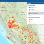 A map of wildfires in British Columbia. Smoke from the fires spread into Washington. COURTESY GRAPHIC, wasmoke.blogspot.com