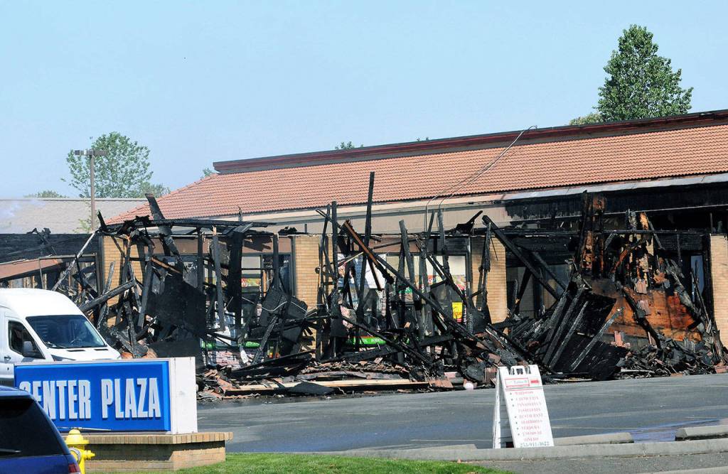 Center Plaza, a 22,000-square-foot building at 2020 S. 320th St., was destroyed by a fire May 21, 2017. Mirror file photo