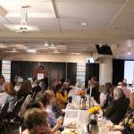 Victor Rivas Rivers, film star and domestic violence advocate, speaks at the Multi-Service Centers luncheon Oct. 18 for Domestic Violence Awareness month. Haley Donwerth/file photo