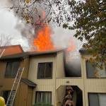 SKFR responded to a fire at Cove Apartments in Federal Way on Thursday evening. Photo courtesy of SKFR