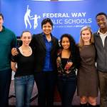 Dr. Tammy Campbell stands with members of the Scholar Advisory to the Superintendent at the Greater Federal Way Chamber luncheon on Nov. 7. Courtesy photo