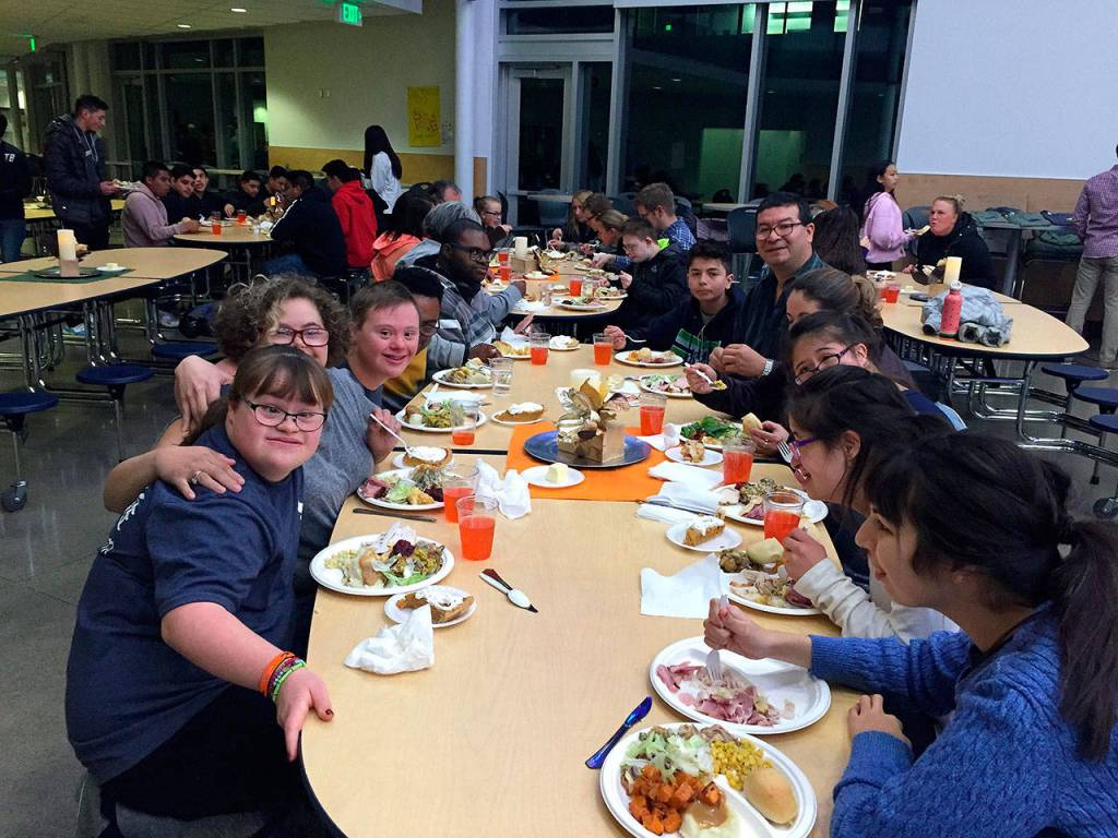 Federal Way All-City Young Life Thanksgiving club. Photo by Bryenna Marshall