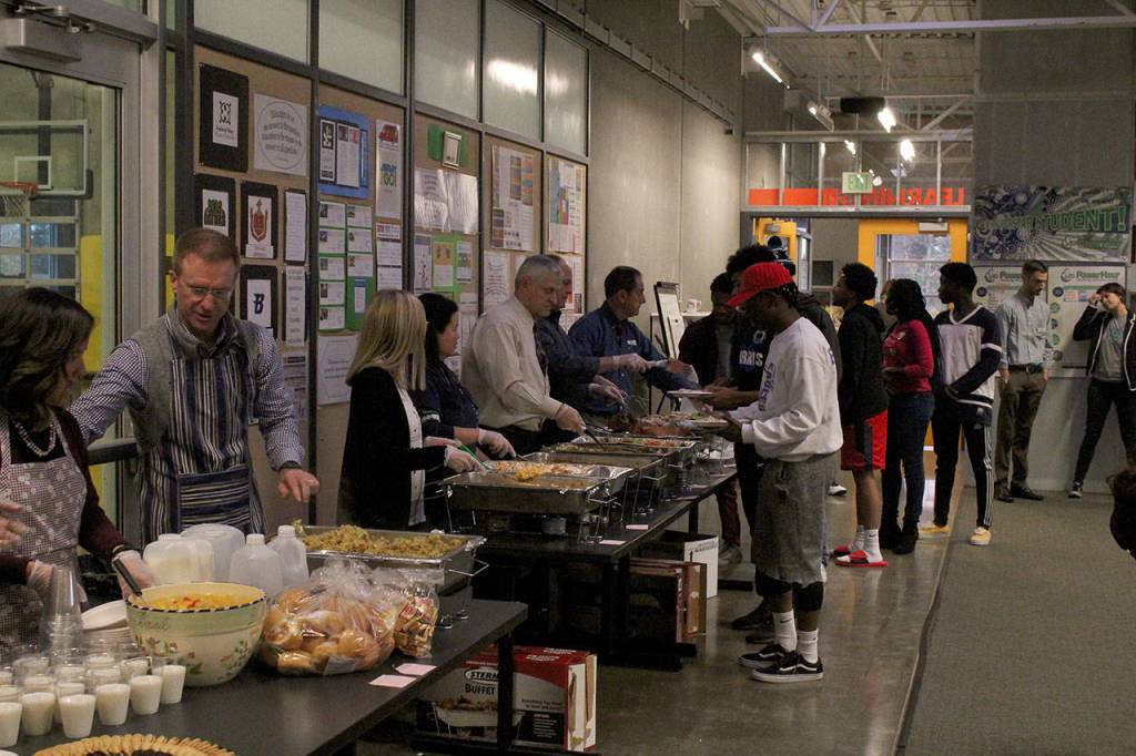The Federal Way Boys & Girls Club Thanksgiving dinner served more than 60 kids and volunteers. Olivia Sullivan/staff photo