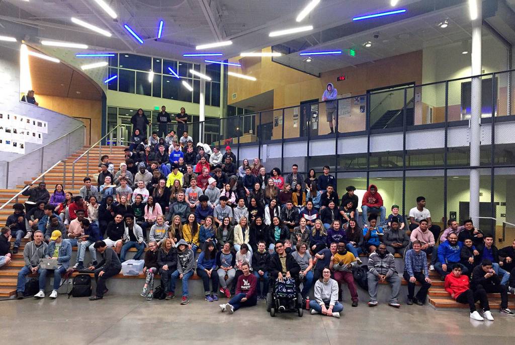 More than 200 students, volunteers and Young Life leaders attended the All-City Thanksgiving club. Photo by Bryenna Marshall                                More than 200 students, volunteers and Young Life leaders attended the All-City Thanksgiving club. Photo by Bryenna Marshall