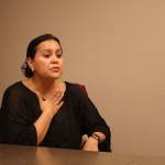 Janet Russell talks about her experiences dealing with alleged sexual harassment and abuse by a pastor at Christian Faith. Haley Donwerth/staff photo.