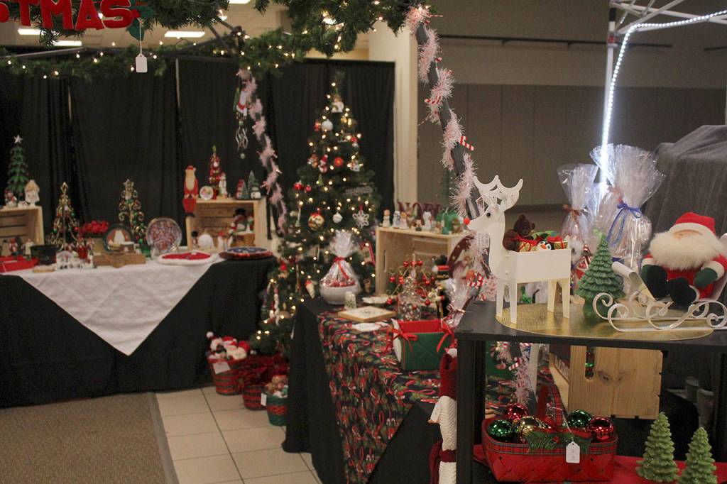 Festive decorations for sale at Candy Cane Lane. Olivia Sullivan/staff photo