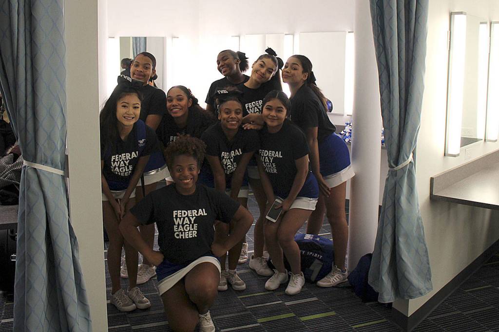 Federal Way High School cheer team. Olivia Sullivan/staff photo
