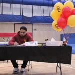 Trey Davis signs to play for the University of Southern California. Olivia Sullivan/staff photo