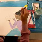 Credible Messenger mentees led a workshop at Mill Creek Middle School and asked the students to paint pictures of how they view themselves in the world and what theyd like to see happen in the future. Courtesy photo