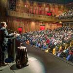 Mayor Jim Ferrell gave the annual State of the City address for the second year on Feb. 28 at the Performing Arts and Events Center. Photo courtesy of Tyler Hemstreet