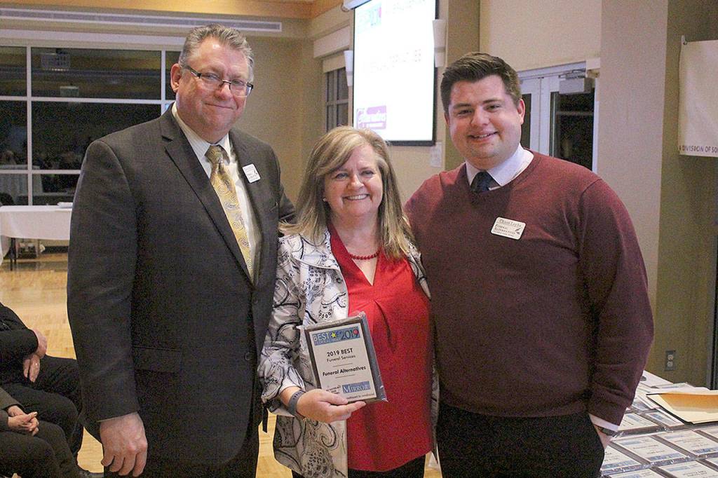 Funeral Alternatives representatives win best funeral services. Olivia Sullivan/staff photo