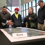 Residents had the opportunity to provide written comments about the potential Sound Transit OMF sites during the Federal Way open house March 12. Haley Donwerth/staff photo