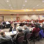 Nearly 70 members of the local faith-based and nonprofit community packed council chambers at City Hall on March 27 to discuss solutions for severe weather sheltering for the homeless in Federal Way. Photo courtesy of the city of Federal Way