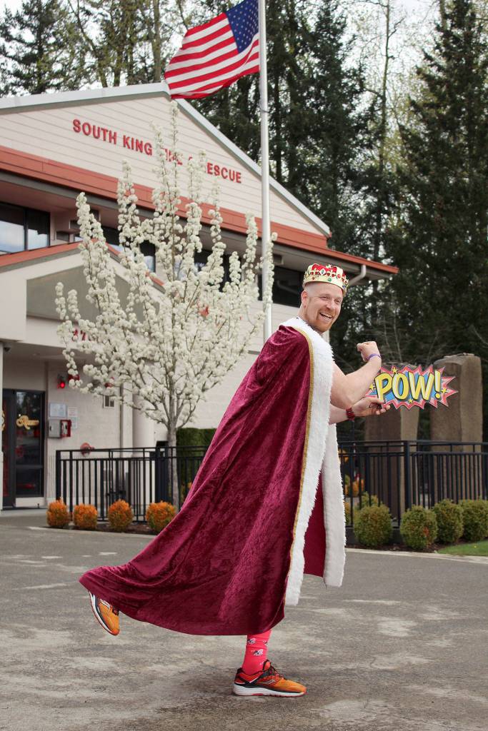 Ted Colby was crowned Diaper King at the March of Diapers celebration on April 6. Olivia Sullivan/staff photo