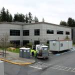 Retrofitting construction has begun at the former DeVry University building, recently purchased by Federal Way Public Schools for $13 million. Olivia Sullivan/staff photo