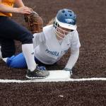 Federal Ways Casey Wright slides into third base at Tuesdays game against Decatur. Olivia Sullivan/staff photo