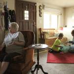 Cindy Lu, left, chats with visitors while Pat brings out the toys to keep the littlest visitors occupied. Olivia Sullivan/staff photo
