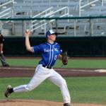 Federal Way junior Carter Berry winds up a pitch at the 4A state baseball quarterfinals on Saturday. Olivia Sullivan/staff photo