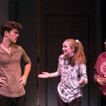 Duncan Menzies, Jocelynn Robison, and Megan Seru go through a Bye Bye Birdie rehearsal before opening night on May 31. Photo courtesy of Ashley Koon.