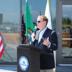 King County Council member Pete von Reichbauer speaks during a celebration ceremony for the new signage at the Performing Arts and Event Center on May 31. Olivia Sullivan/staff photo