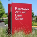 New signage at the Federal Way Performing Arts and Event Center. Olivia Sullivan/staff photo