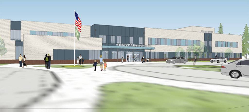 A rendering of Wildwood Elementary School. Courtesy of Federal Way Public Schools