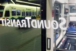 Light rail underground station in downtown Seattle. (Sue Misao/Everett Herald)