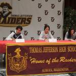 Thomas Jefferson seniors sign National Letters of Intent on June 5. Olivia Sullivan/staff photo