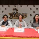 From left: TJs Marcos Cuevas-Flores, Mia Rosa, and Faylisa Valle. Olivia Sullivan/staff photo