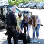 Officer Sederberg introduces Federal Ways K9, Vader, to the Teen Safety Academy. Olivia Sullivan/staff photo