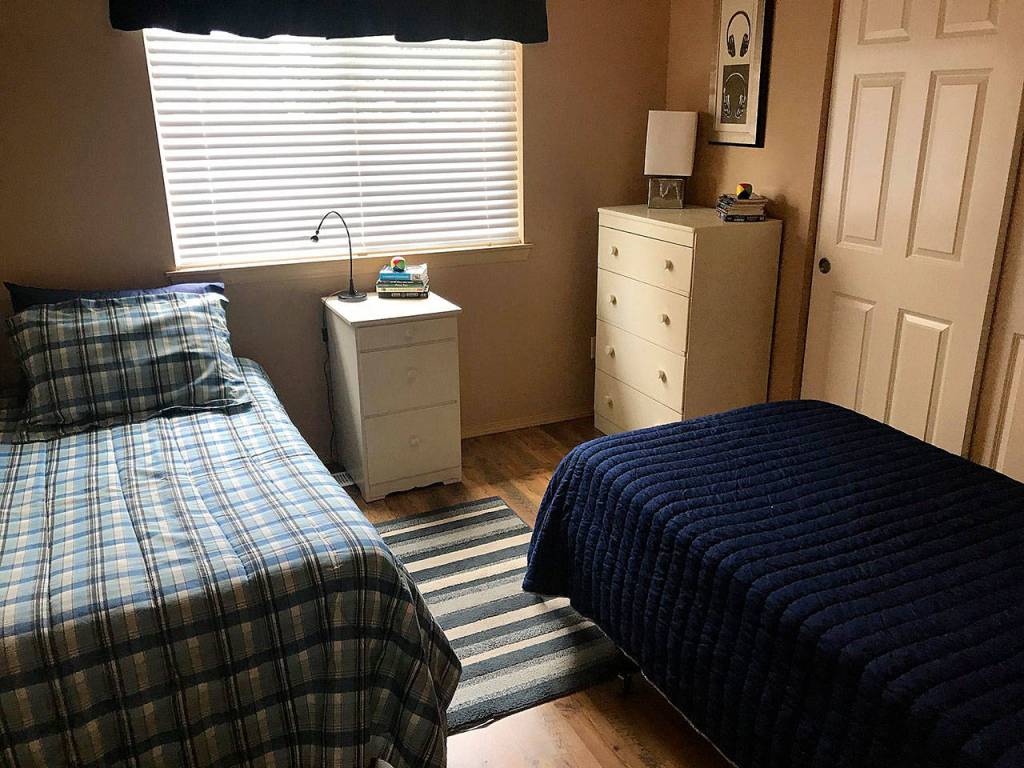 A childrens bedroom inside one of FUSIONs transitional homes. Photo courtesy of FUSION