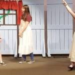 Stephanie Norris (as Laurie Laurence/Rodrigo), Katelyn Wales (as Amy March/Clarissa) and Megan Gonzalez (as Jo March) rehearsing a scene from Little Women: The Broadway Musical. Photo courtesy of Holly Rose