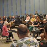 Darcelle XV and Jan Hawkins answer audience questions after the film about how the LGBTQ community has changed over the years. Haley Donwerth /staff photo.                                Darcelle XV and Jan Haaken answer audience questions after the film about how the LGBTQ community has changed over the years. Haley Donwerth/staff photo