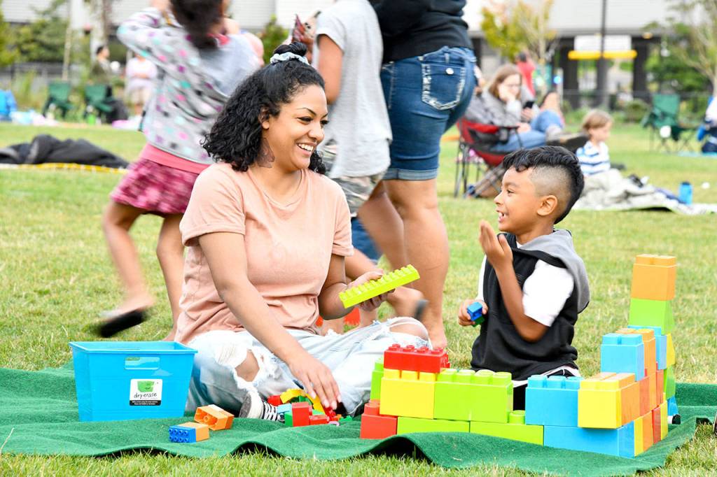 Building community out of Legos at Federal Way’s Movies in the Park