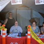 Several volunteers helped to register people for the run on Saturday morning. Haley Donwerth/staff photo