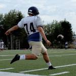 Decatur senior Andrew Comito perfects his kicks at an early Saturday morning practice. Olivia Sullivan/staff photo