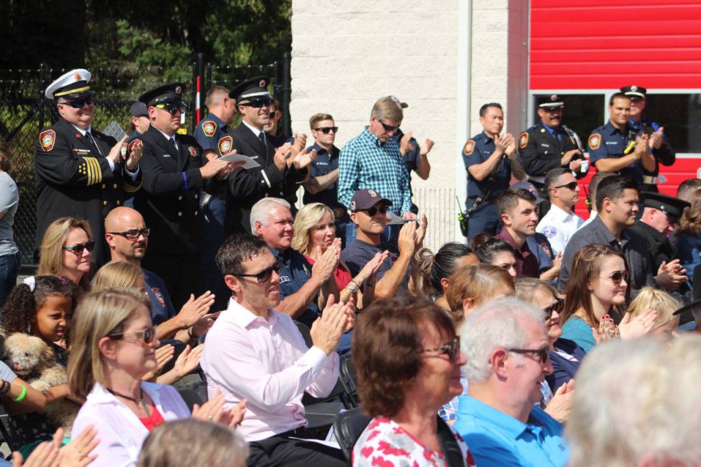 The crowd applauds Sarah Goodins performance at the Sept. 11 event. Olivia Sullivan/staff photo