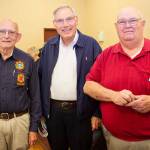 Lakehaven Water and Sewer District Commissioner Timothy McClain, right, pictured with South King Fire and Rescue Board chair Bill Gates, middle, and commissioner Bill Fuller in October 2018. Photo courtesy of Greater Federal Way Chamber of Commerce