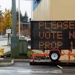‘I will pay the fines’: Property owner violates city code with large sign opposing marijuana retail in Federal Way