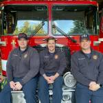 From left: FF Lance Campbell, FF Nate Broussard, and DE Jacob Czekanski. Olivia Sullivan/staff photo