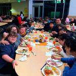 A group of students enjoy a Thanksgiving meal last year at the 2018 Federal Way Young Life feast. Photo courtesy of Bryenna Marshall