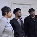 FWPS Superintendent Dr. Tammy Campbell, Federal Way Councilmember Jesse Johnson, and musician Shyan Selah show their support for the FWYAT Think Lab. Haley Donwerth/staff photo