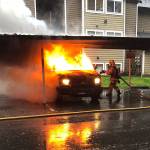 WATCH: South King Fire crews battle vehicle fire in Federal Way